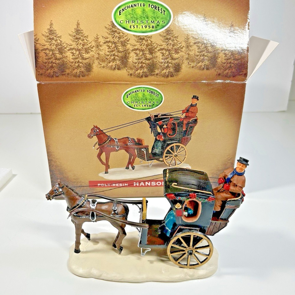 Lemax Hansom Cab Horse and Carriage Village Collection 2000 #03329 with Box‎